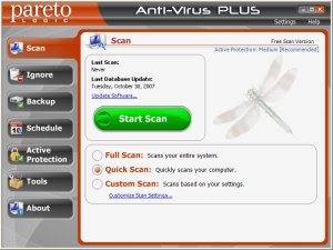 ParetoLogic - Anti-Virus PLUS Screen Image Scan ParetoLogic - Anti-Virus PLUS Screen Image Scan